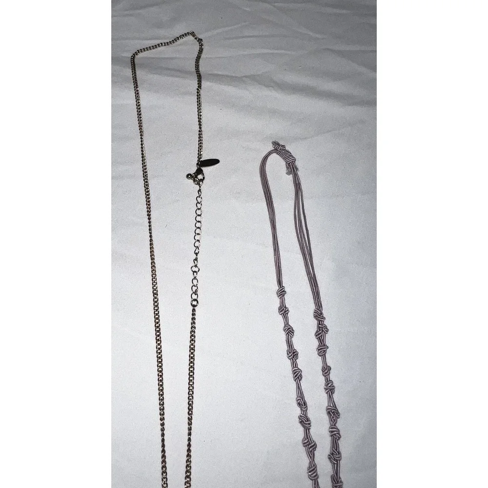 Set of 3 Statement Necklaces Lot Silver Gold Plated‎ Boho Ceramic Pendant Tassel